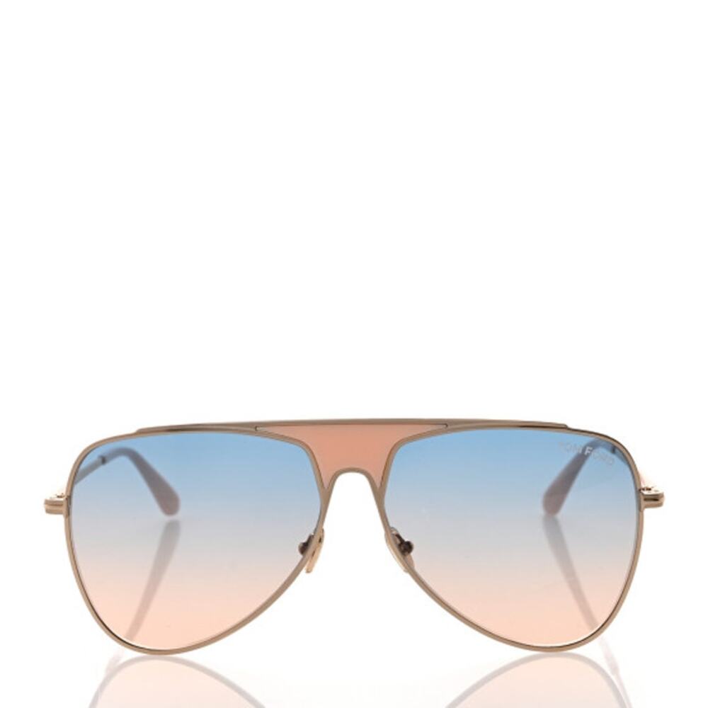 Tom Ford Gold and Blue Gradient Sunglasses